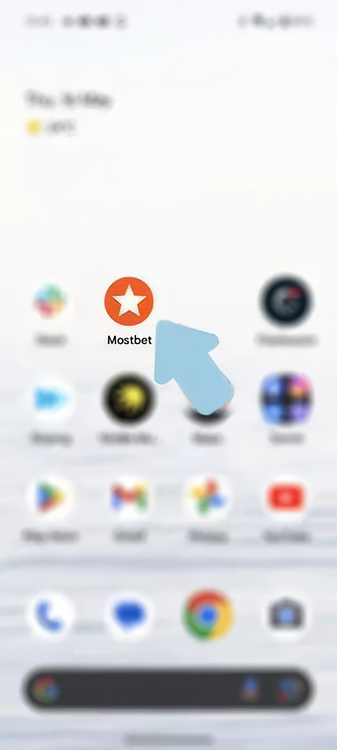 Open the Mostbet app